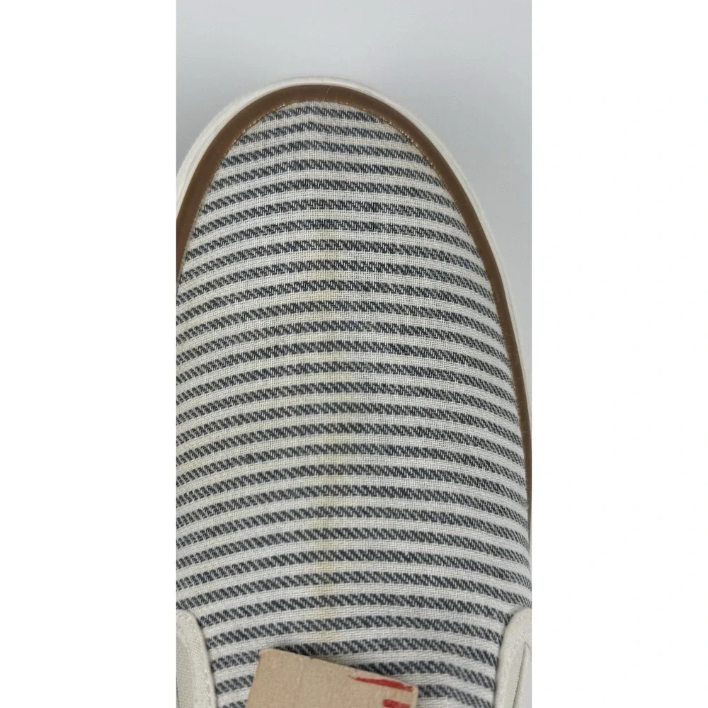 Tommy Bahama Slip On Sneakers Striped Canvas Tan Women's Size 8.5